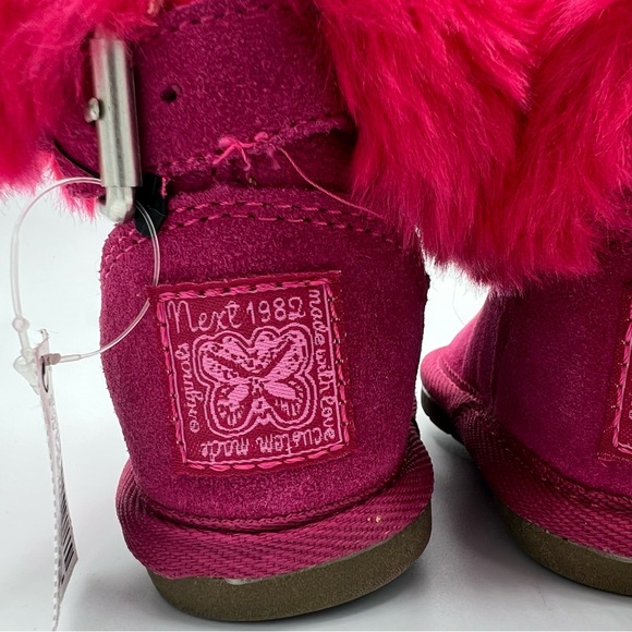 NEXT Kid's Babies Warm Winter Boots Pink UK size 3, US 4 - Picture 7 of 14